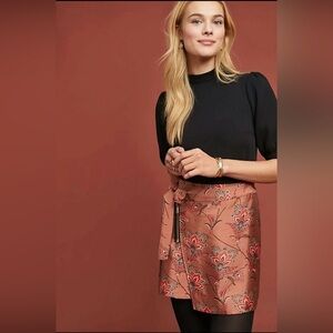 Maeve Noveau Mock Neck Puff Sleeve Blouse